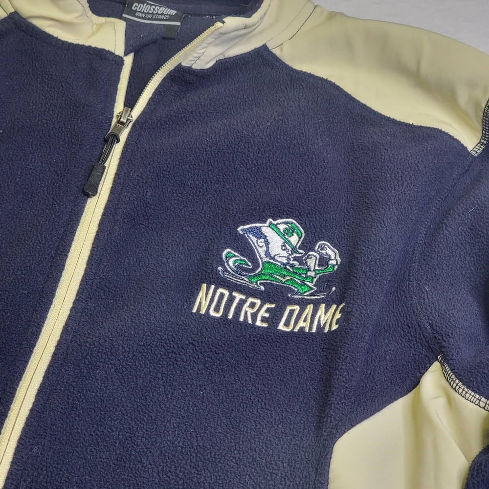 Colosseum Notre Dame Fleece Full Zip Jacket‎ Sz L